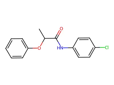 N-(4-chlorophenyl)-2-phenoxypropanamide structure