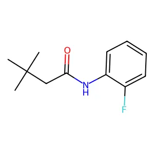 N-(2-fluorophenyl)-3,3-dimethylbutanamide structure