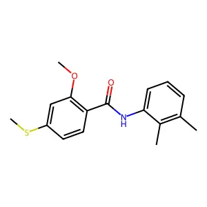 N-(2,3-dimethylphenyl)-2-methoxy-4-(methylsulfanyl)benzamide structure