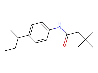 N-(4-butan-2-ylphenyl)-3,3-dimethylbutanamide structure