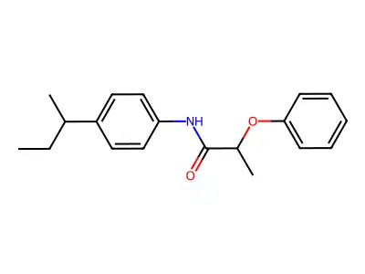 N-[4-(butan-2-yl)phenyl]-2-phenoxypropanamide structure