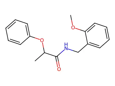 N-[(2-methoxyphenyl)methyl]-2-phenoxypropanamide structure