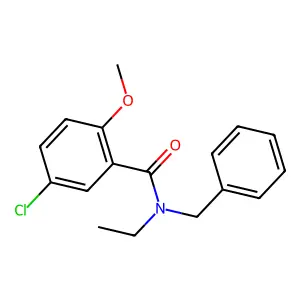 N-benzyl-5-chloro-N-ethyl-2-methoxybenzamide structure