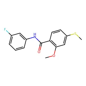 N-(3-fluorophenyl)-2-methoxy-4-(methylsulfanyl)benzamide structure