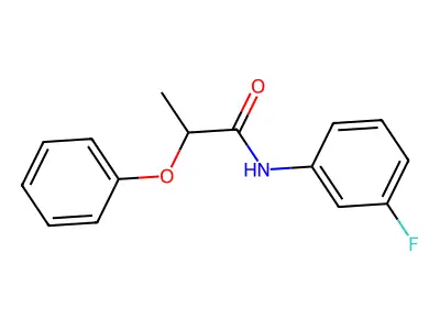 N-(3-fluorophenyl)-2-phenoxypropanamide structure