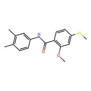 N-(3,4-dimethylphenyl)-2-methoxy-4-(methylsulfanyl)benzamide structure
