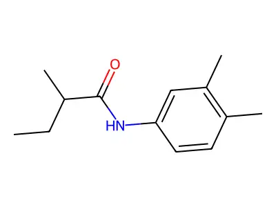 N-(3,4-dimethylphenyl)-2-methylbutanamide structure