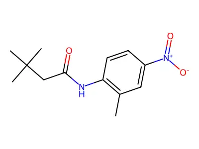 3,3-dimethyl-N-(2-methyl-4-nitrophenyl)butanamide structure