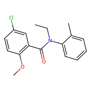 5-chloro-N-ethyl-2-methoxy-N-(2-methylphenyl)benzamide structure