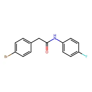 2-(4-bromophenyl)-N-(4-fluorophenyl)acetamide structure