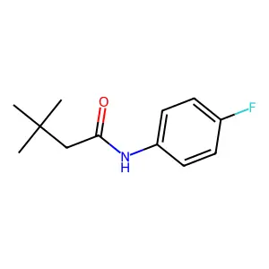 N-(4-fluorophenyl)-3,3-dimethylbutanamide structure