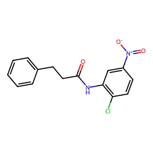 N-(2-chloro-5-nitrophenyl)-3-phenylpropanamide structure