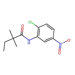 N-(2-chloro-5-nitrophenyl)-2,2-dimethylbutanamide structure