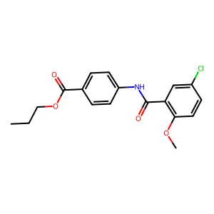 Propyl 4-[(5-chloro-2-methoxybenzoyl)amino]benzoate structure