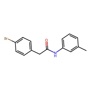 2-(4-bromophenyl)-N-(3-methylphenyl)acetamide structure