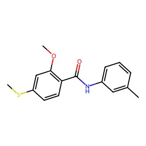 2-methoxy-N-(3-methylphenyl)-4-(methylsulfanyl)benzamide structure