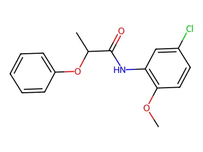 N-(5-chloro-2-methoxyphenyl)-2-phenoxypropanamide structure