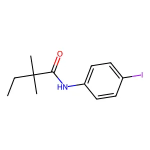 N-(4-iodophenyl)-2,2-dimethylbutanamide structure
