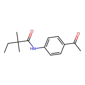 N-(4-acetylphenyl)-2,2-dimethylbutanamide structure
