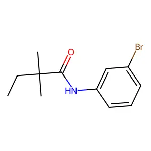 N-(3-bromophenyl)-2,2-dimethylbutanamide structure