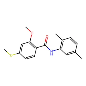 N-(2,5-dimethylphenyl)-2-methoxy-4-(methylsulfanyl)benzamide structure