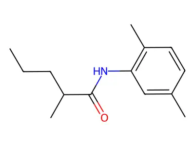 N-(2,5-dimethylphenyl)-2-methylpentanamide structure