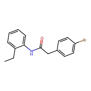 2-(4-bromophenyl)-N-(2-ethylphenyl)acetamide structure