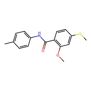 2-methoxy-N-(4-methylphenyl)-4-(methylthio)benzamide structure