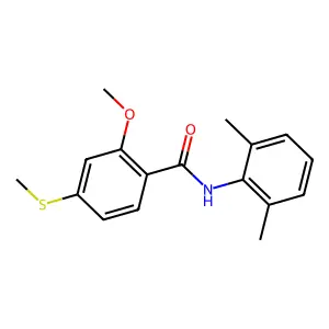 N-(2,6-dimethylphenyl)-2-methoxy-4-(methylsulfanyl)benzamide structure