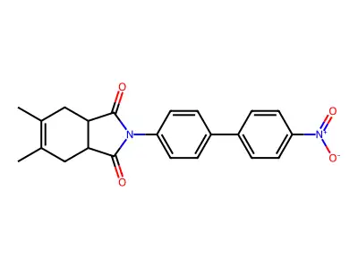 5,6-Dimethyl-2-[4-(4-nitrophenyl)phenyl]-3a,4,7,7a-tetrahydroisoindole-1,3-dione structure
