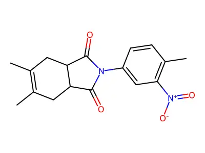 5,6-Dimethyl-2-(4-methyl-3-nitrophenyl)-3a,4,7,7a-tetrahydroisoindole-1,3-dione structure