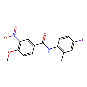 N-(4-iodo-2-methylphenyl)-4-methoxy-3-nitrobenzamide structure