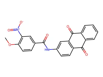 N-(9,10-dioxoanthracen-2-yl)-4-methoxy-3-nitrobenzamide structure