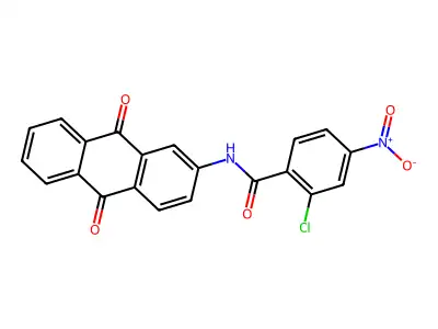 2-chloro-N-(9,10-dioxoanthracen-2-yl)-4-nitrobenzamide structure