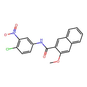 N-(4-chloro-3-nitrophenyl)-3-methoxynaphthalene-2-carboxamide structure