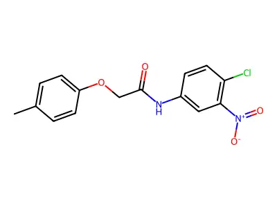 N-(4-chloro-3-nitrophenyl)-2-(4-methylphenoxy)acetamide structure
