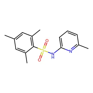 N-(6-methylpyridin-2-yl)mesitylenesulfonamide structure