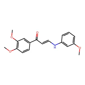 (E)-1-(3,4-dimethoxyphenyl)-3-(3-methoxyanilino)prop-2-en-1-one structure