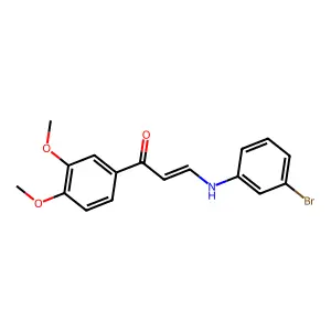 3-(3-Bromoanilino)-1-(3,4-dimethoxyphenyl)-2-propen-1-one structure
