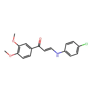 3-(4-Chloroanilino)-1-(3,4-dimethoxyphenyl)-2-propen-1-one structure