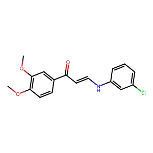 3-(3-Chloroanilino)-1-(3,4-dimethoxyphenyl)prop-2-en-1-one structure