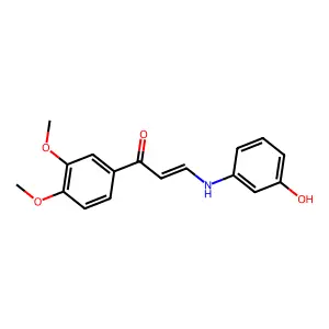 1-(3,4-Dimethoxyphenyl)-3-[(3-hydroxyphenyl)amino]prop-2-en-1-one structure