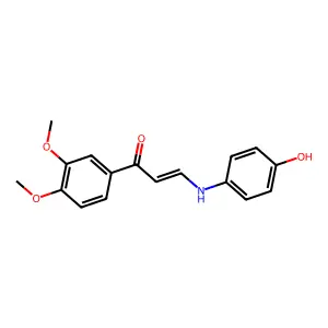 1-(3,4-Dimethoxyphenyl)-3-[(4-hydroxyphenyl)amino]prop-2-en-1-one structure