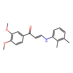 (E)-1-(3,4-dimethoxyphenyl)-3-(2,3-dimethylanilino)prop-2-en-1-one structure