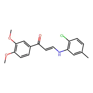 3-(2-Chloro-5-methylanilino)-1-(3,4-dimethoxyphenyl)-2-propen-1-one structure