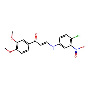 (E)-3-(4-chloro-3-nitroanilino)-1-(3,4-dimethoxyphenyl)prop-2-en-1-one structure