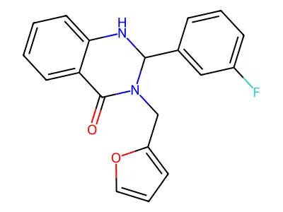 2-(3-Fluorophenyl)-3-(furan-2-ylmethyl)-1,2-dihydroquinazolin-4-one structure