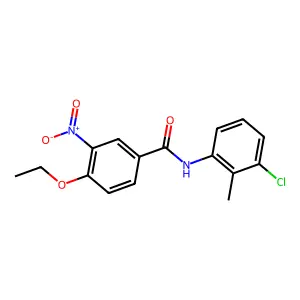 N-(3-chloro-2-methylphenyl)-4-ethoxy-3-nitrobenzamide structure