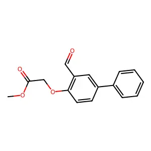 Methyl [(3-formyl[1,1'-biphenyl]-4-yl)oxy]acetate structure