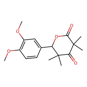 6-(3,4-Dimethoxyphenyl)-3,3,5,5-tetramethyldihydro-2H-pyran-2,4(3H)-dione structure
